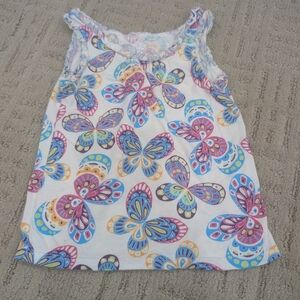 Colorful Butterfly Print Kids Tank Top